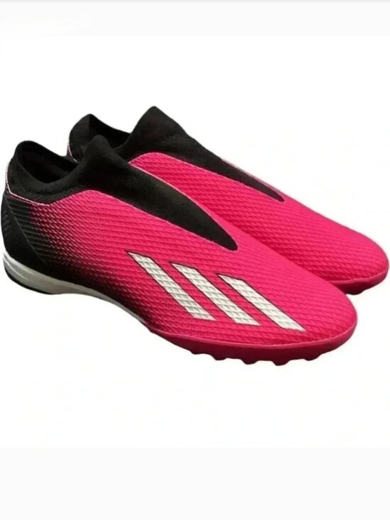 adidas Shoes Mens 11 Pink Black X SPEEDPORTAL.3 Laceless Turf Soccer Mesh NEW main image 9